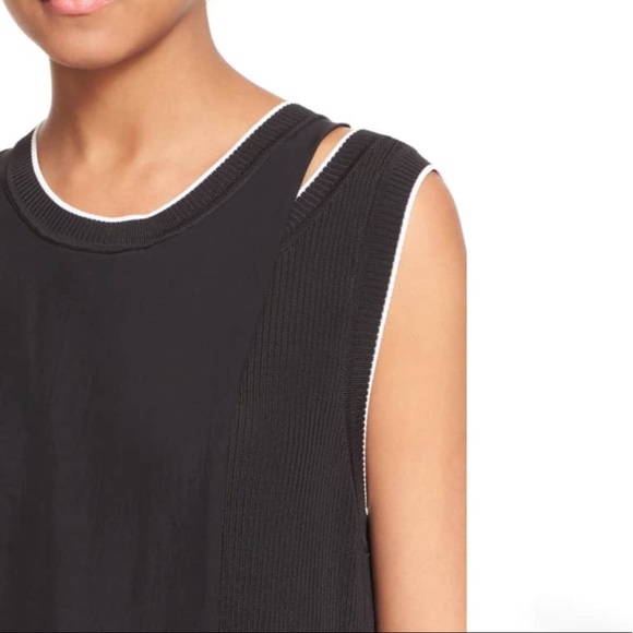 Rag & Bone Abby Sleeveless Crepe Mini Dress Black - Picture 7 of 8